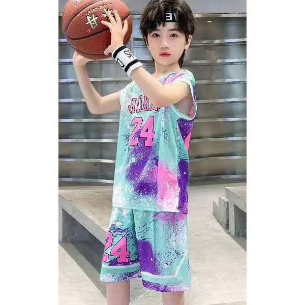 Children's Basketball Clothes suit Boys' Vest Sports Sleeveless Quick-drying Clothes Two-piece Training Clothes Performance Competition Jersey