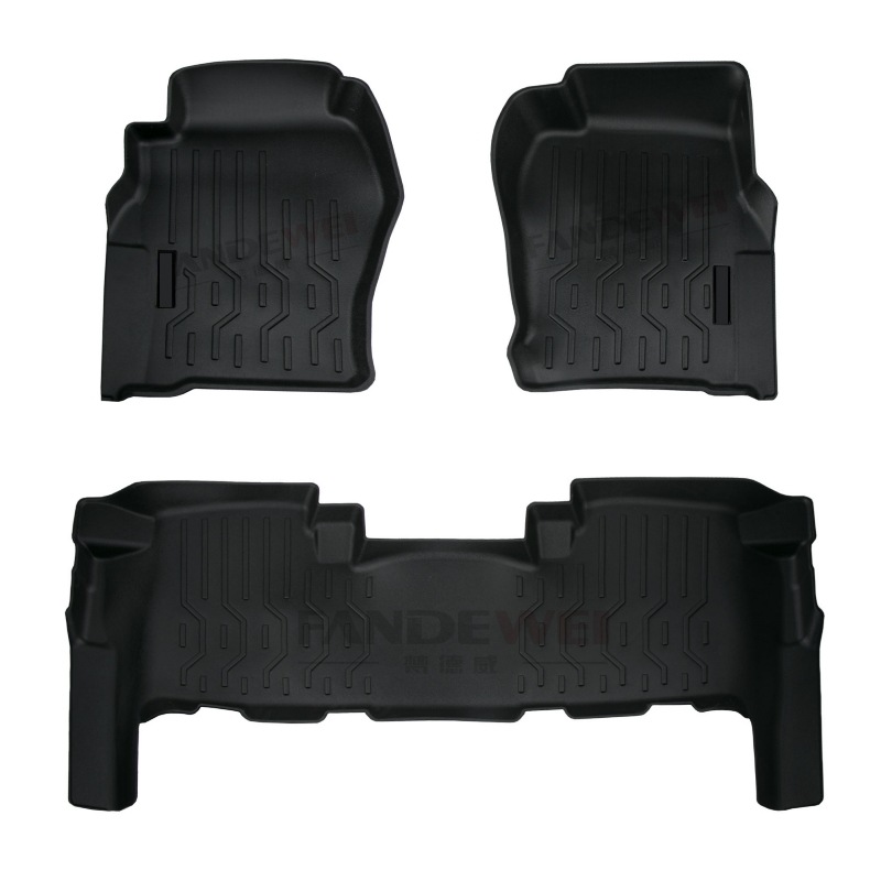 Nissan Dedicated Nissan Patrol Y61 Car TPE Floor Mats Rubber Waterproof (Universal Foot Pad) - patrol-y61-front-five-seats-tpe-floor-mats-excluding-third-row-floor-mats