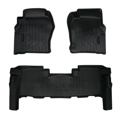 Specialized Tpe Rubber Waterproof Floor Mats for Nissan Patrol Y61 (Universal Foot Pad) - nissan-patrol-y61-front-5-seater-tpe-floor-mats-does-not-include-rear-third-row-floor-mats-all-tpe-special-car