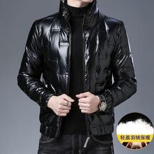 亮面轻薄羽绒棉服男短款冬季新款韩版潮流加厚保暖立领男士外套潮
