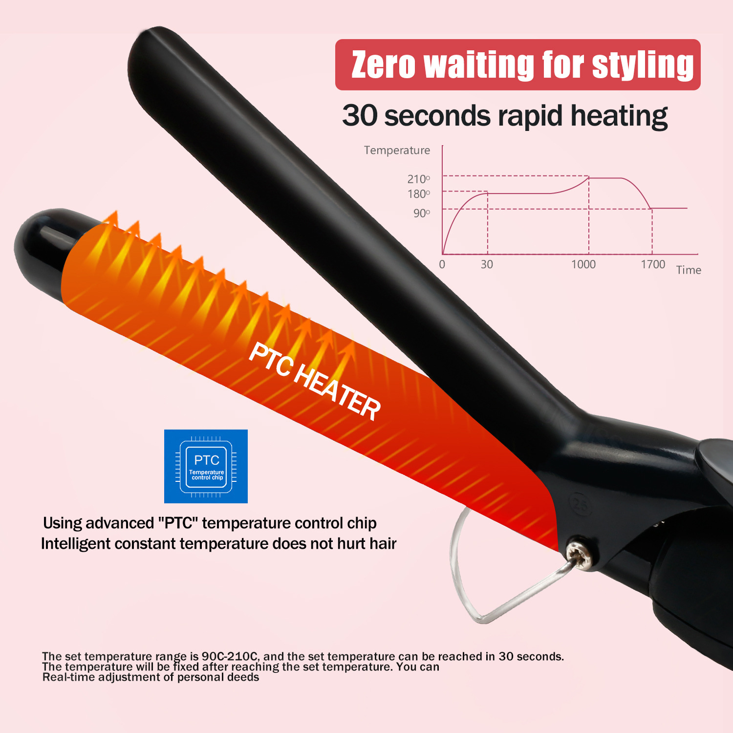 Amazon nuevo rizador de pelo férula de control de temperatura multifuncional rizador de pelo del hogar herramientas de pelo perezoso rizador de pelo