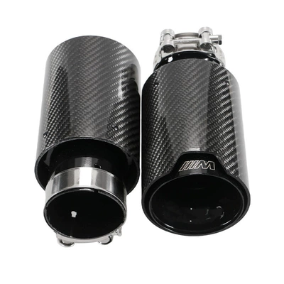 Suitable for Bmw M3 M4 Clamp-Type Carbon Fiber Tail Pipe Exhaust Pipe Tail Mouth Silencer Non-Destructive Modification m Standard