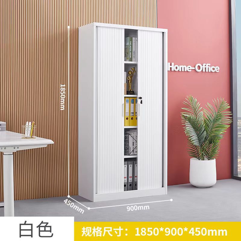 推拉卷帘门柜办公文件柜铁皮柜财务凭证柜钢制书柜阳台储物柜矮柜|undefined