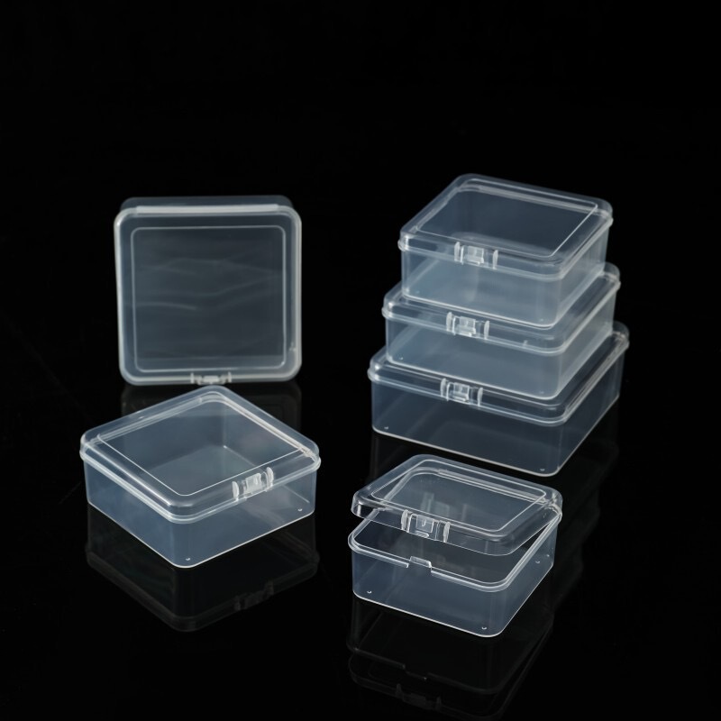Heightened Transparent Pp Square Storage Box with Lid, Dust-Proof Storage Box for Parts and Small Materials, Organizing Box