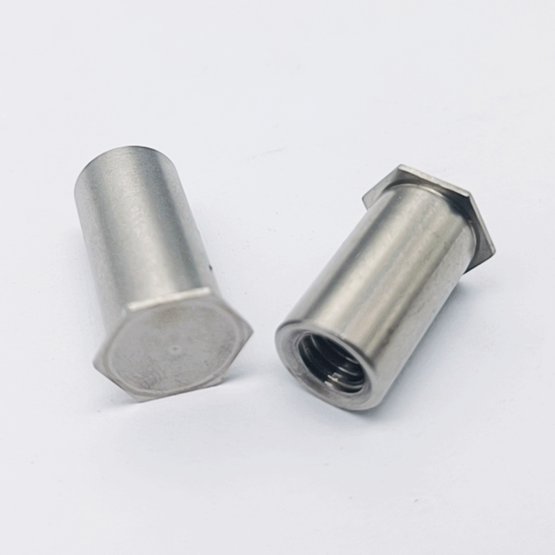 定制304不锈钢BSOS压铆螺母柱六角盲孔螺柱M3/M4/M5/M6小底孔4.2|ms