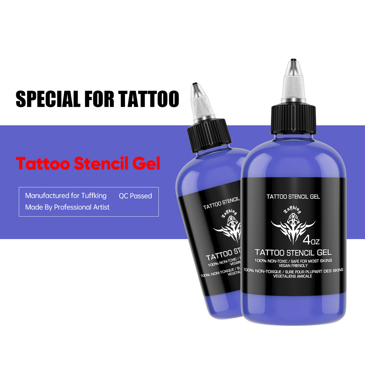 Tuffking Tatuaje Consumibles Tatuaje Tinta Tatuaje Tatuaje Una Aguja Práctica Juego de mantel de cuero Accesorios para tatuajes