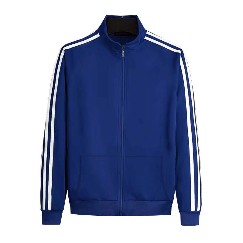 Primavera y otoño traje deportivo casual suéter cardigan de manga larga para hombres guapo par universitario de tres polos traje suelto de dos piezas