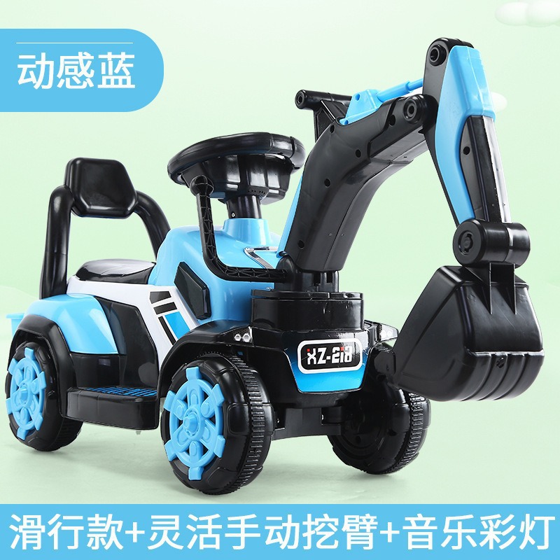 Excavadora eléctrica para niños coche de juguete coche de ingeniería para niños puede ser controlado remotamente excavadora puede sentarse excavadora gancho image 9