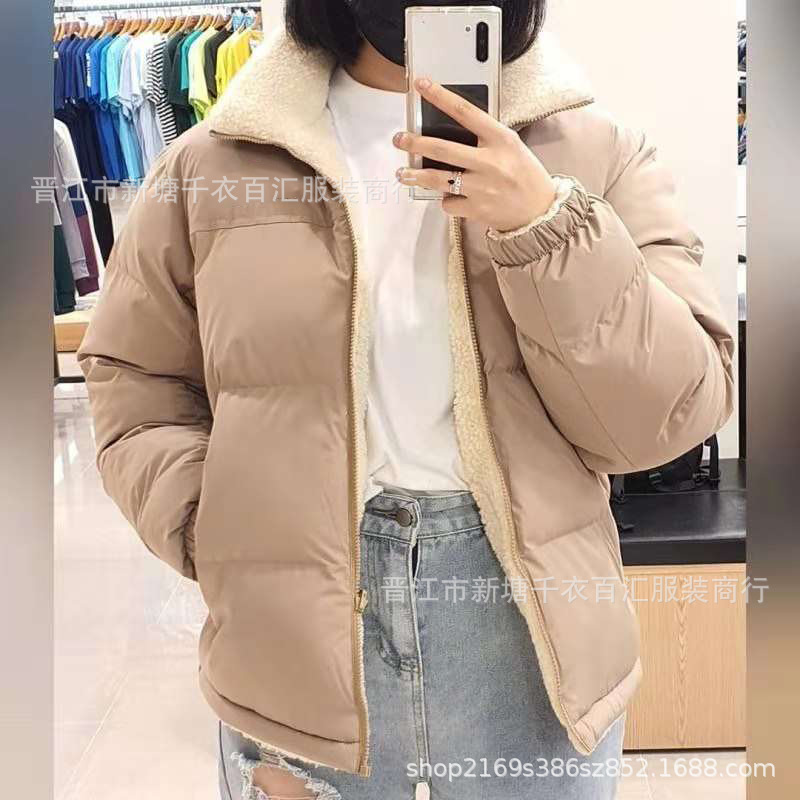 Comercio exterior al por mayor de invierno de doble cara de algodón acolchado abrigo de lana de cordero abrigo de invierno de los hombres engrosada uniforme de béisbol abrigo de lana de cordero 6688