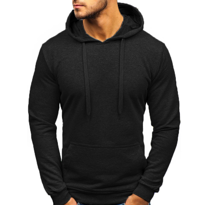 Pullover, langärmeliger Kapuzenpullover, lässiges Sport-Baseballshirt, Übergröße, Foreign Trade Hoodie, einfarbig_voghion.com