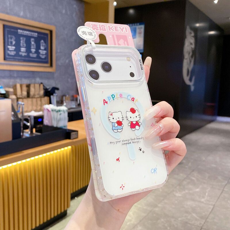 Cartoon Puppy Kt Cat iPhone 17 Pro Max Phone Case with Magnetic Ai Key Cover Suitable for iPhone 17 Pro Max Cartoon Puppy Kt Cat iPhone 17 Pro Max Phone Case with Magnetic Ai Key Cover Suitable for iPhone 17 Pro Max
