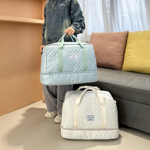 Travel bag for men and women, wet and dry separation training bag, sports and fitness bag, waterproof hand luggage, travel bag