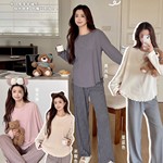 东大门8926奶油套装秋冬简约休闲长袖长裤家居服女可外穿睡衣