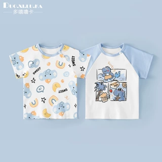 婴幼童夏季短袖上衣男女宝宝卡通可爱T恤外出纯棉超柔休闲衣夏款