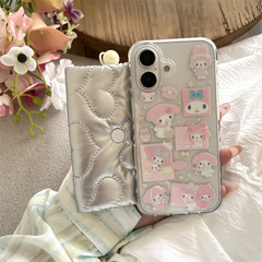 可爱鎏金草莓美乐蒂适用iPhone16苹果15ProMax/14/13手机壳新款女