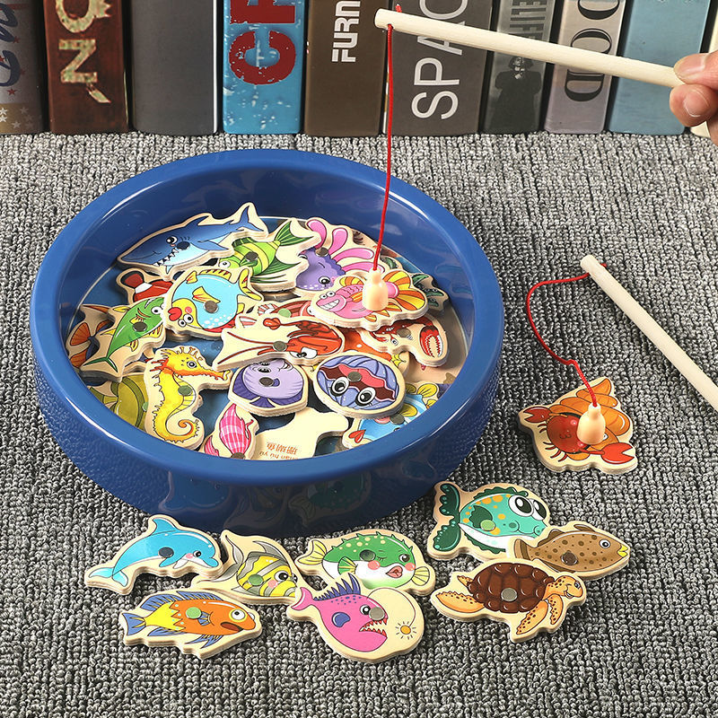 핫세일 - 물고기 31마리 + 낚싯대 2개 [통]