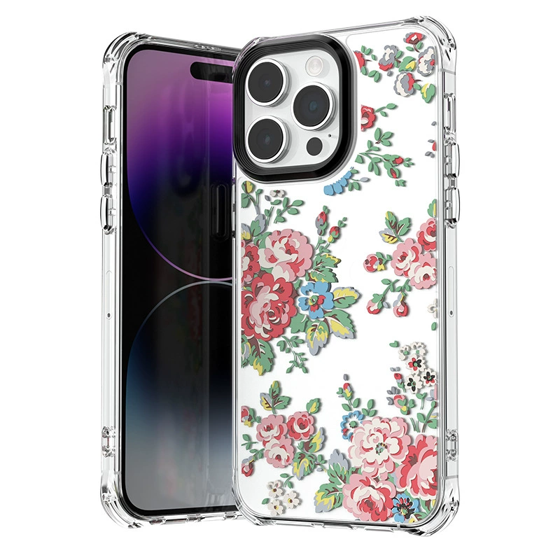 Apple, совместимый чехол для телефона, iPhone 14, iPhone 15, iPhone15 Pro, настоящий защитный чехол, iphone, цветочная печать