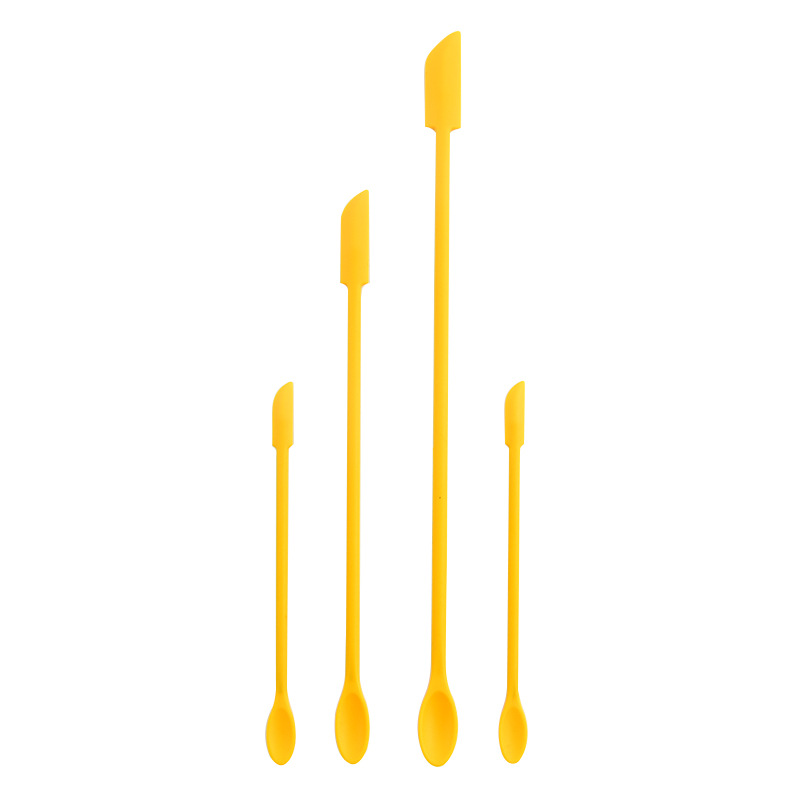 Nuevos cosméticos primicia productos de cuidado de la piel mini silicona de doble cabeza pequeña punta raspador mantequilla mermelada raspador conjunto de 3 piezas