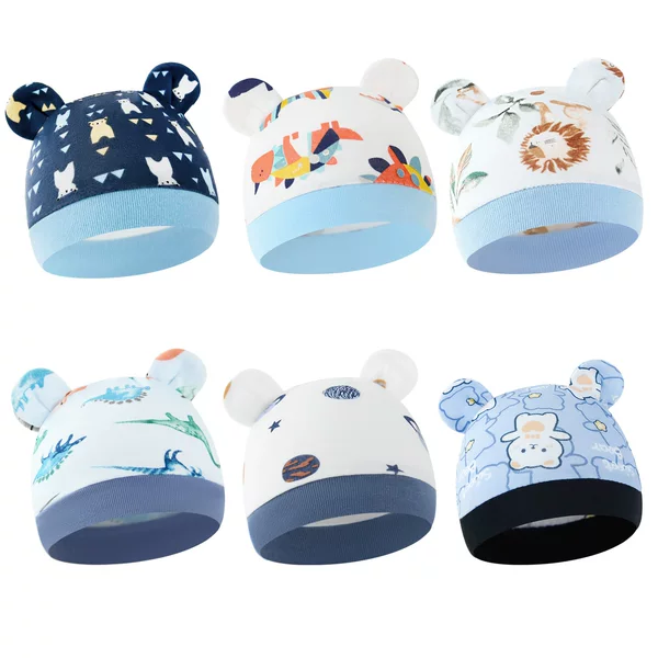 2025 Spring, Summer and Autumn New Baby Hat Children's Mickey Ear Hat Single Layer Fetal Hat Cotton Infant Hat