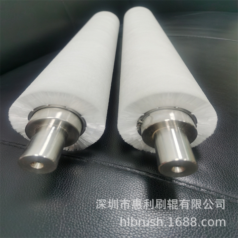 深圳毛刷厂生产平板线弹簧毛刷辊  TFT-LCD双螺旋 三螺旋毛刷辊