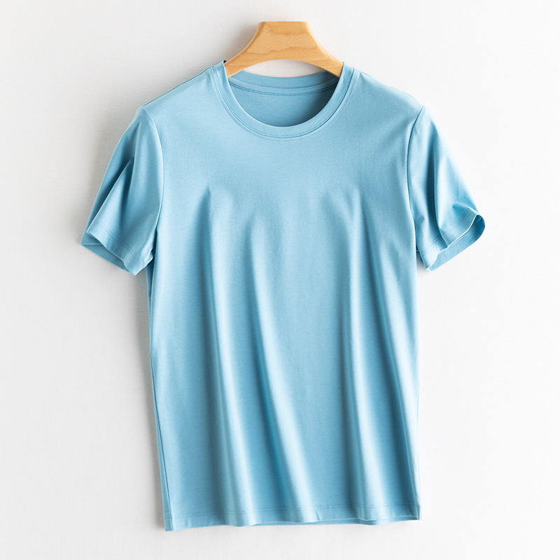 Yuyue 2025 桑蚕シルクシルクコットン 冷感ノーアイロン13色Tシャツ 夏涼しいシルクのような滑らかな桑蚕シルクトップス レディース|undefined