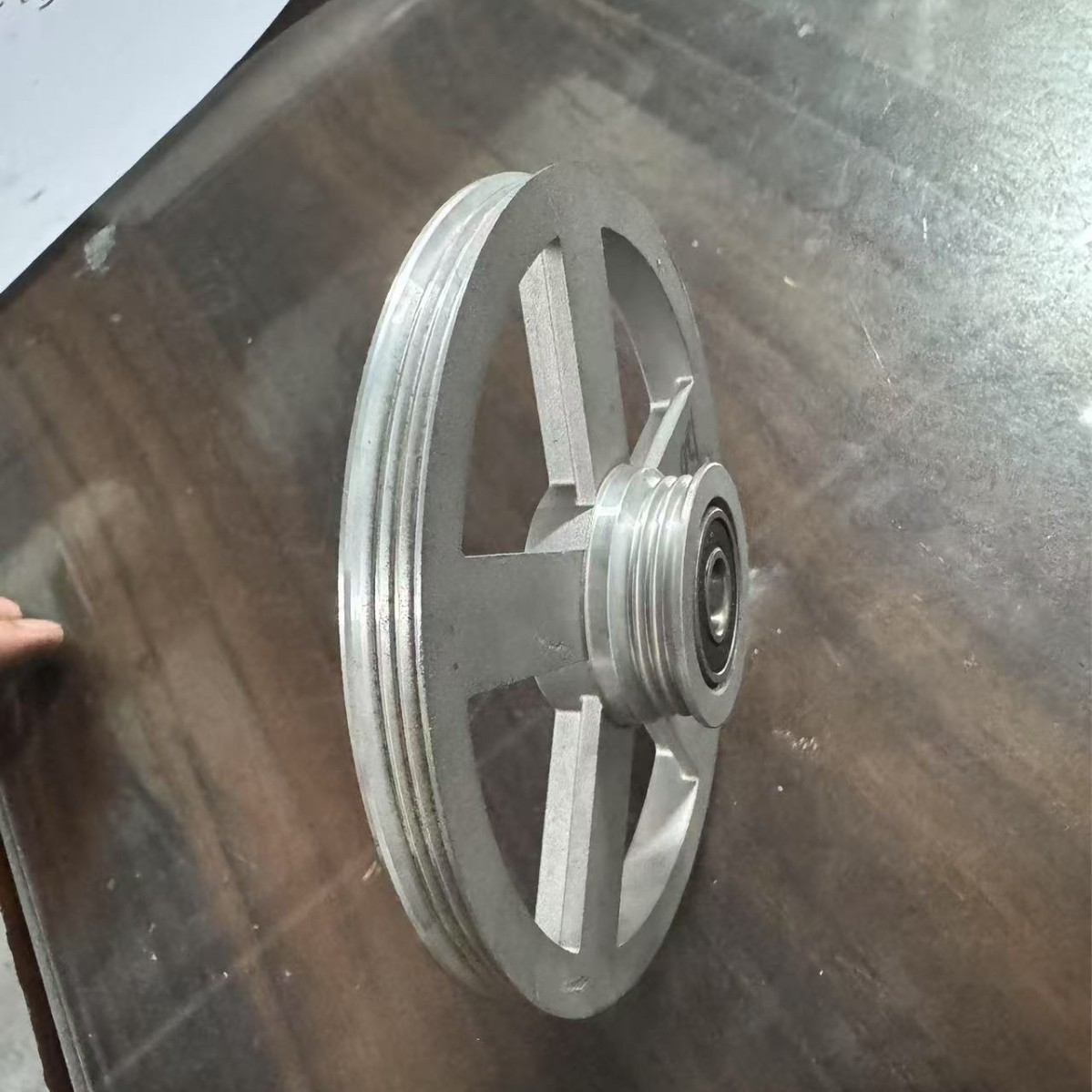 惯性轮120铝盘健身器材配件铝滑轮滑轮