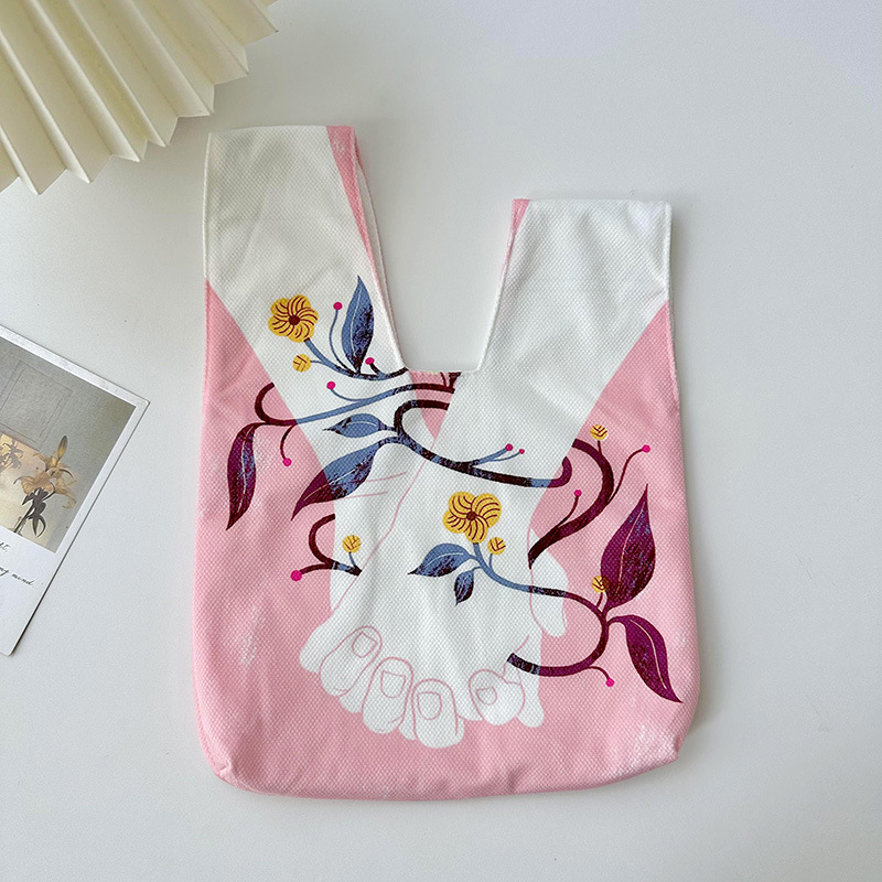 Nuevo artístico retro pintura al óleo bolso de las mujeres de la moda de estilo coreano todo-fósforo nicho de la calle de punto bolsa de las axilas bolsa de hombro