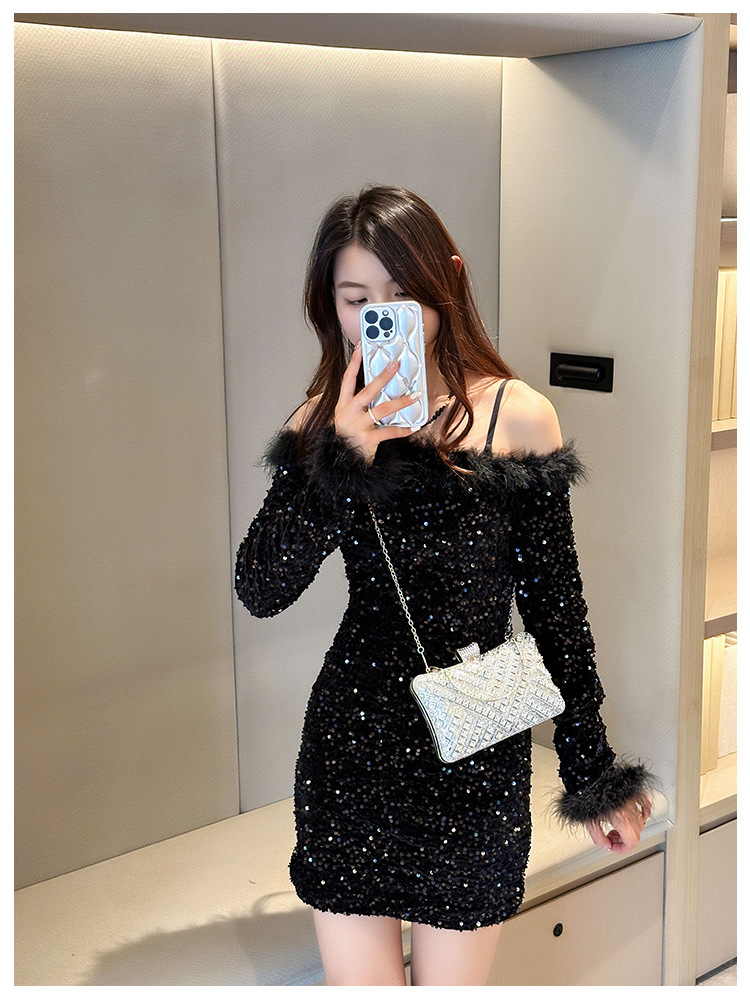 High-end evening dress, lady's water diamond clutch bag, diamond-encrusted bag, colorful diamond chain cheongsam bag, evening bag, women's handbag undefined