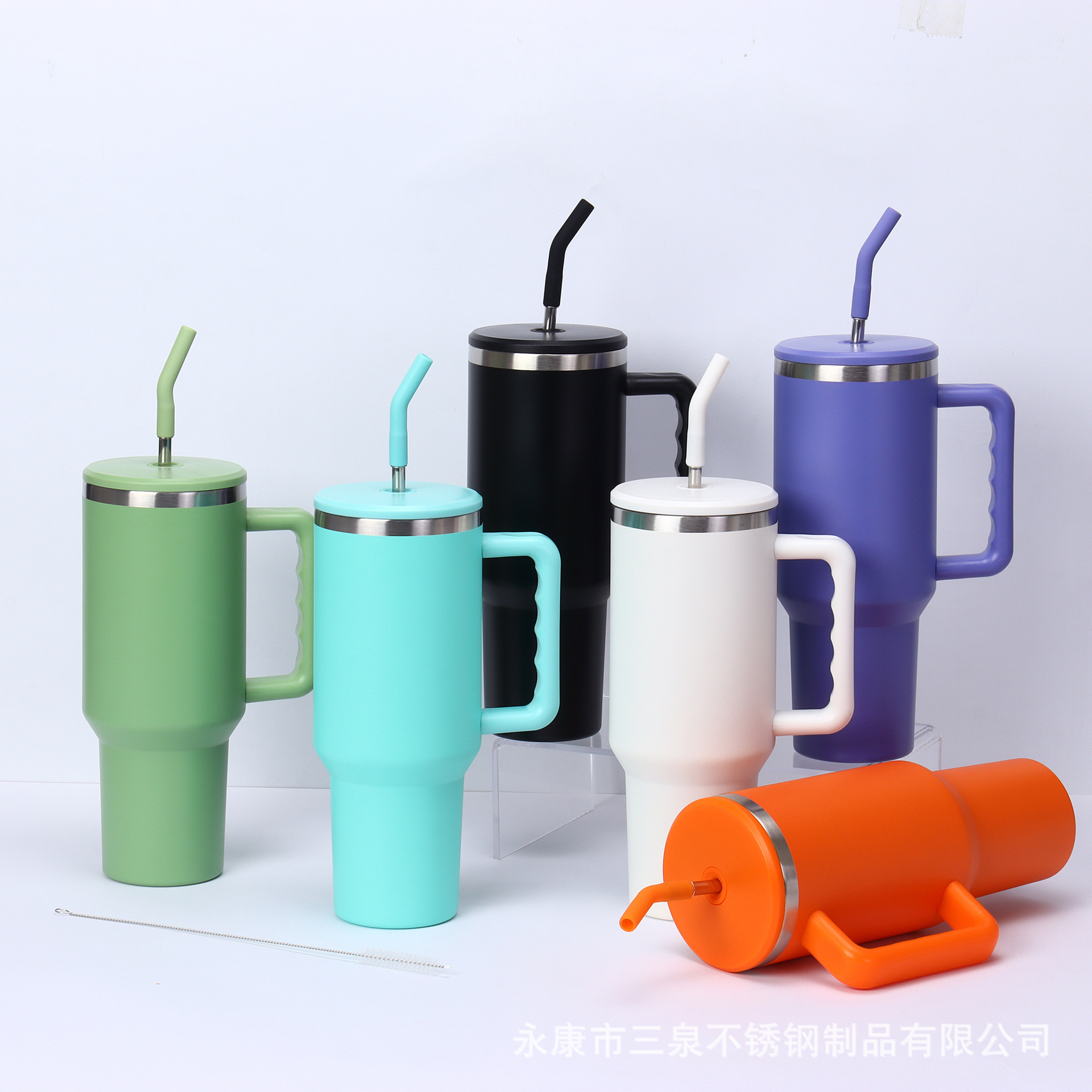 Amazon nuevo 40oz mango helado ventosa 304 taza de coche aislamiento cerveza fría cola taza de agua del coche