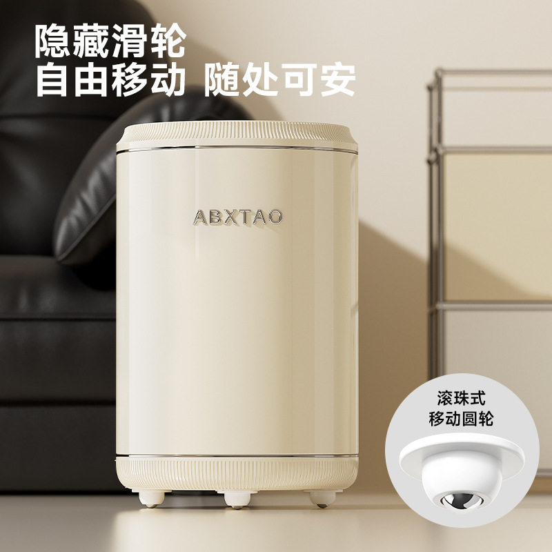 垃圾桶家用客厅卧室高级感多功能大号大容量带滑轮双层塑料垃圾筒|undefined