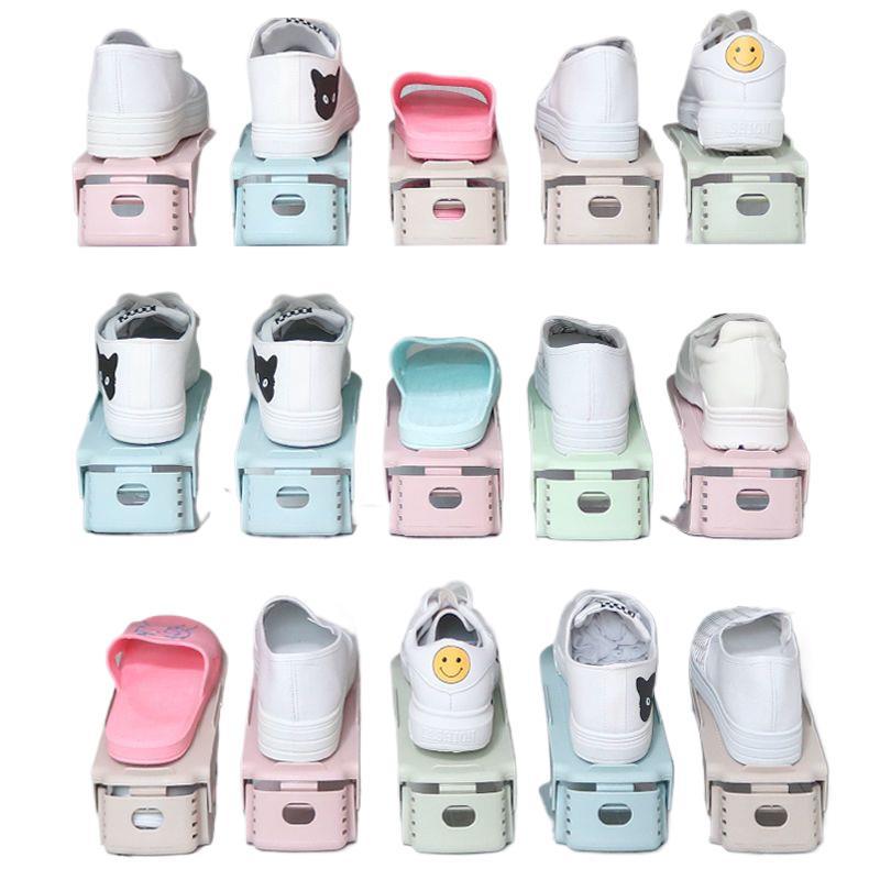 두꺼운 신발 보관 조정 가능한 신발 캐비닛 랙 통합 새로운 플라스틱 신발 구멍 가정용 신발 보관