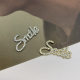 Korean Ins Internet Celebrity English Alphabet Alloy Accessories Temperament Diamond Small Chanel Style Jewelry Hair Accessories Mobile Phone Shell Material