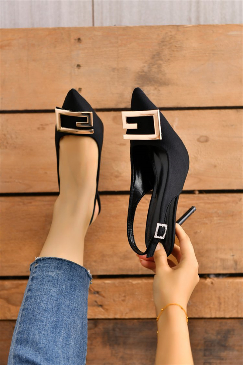 Sandalias de tacón alto Baotou transfronterizas europeas y americanas, nuevas sandalias de mujer con hebilla de metal hueca en la parte posterior y punta puntiaguda, moda al por mayor_voghion.com