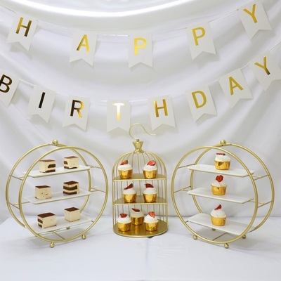 Decoración DE LA MESA de postre soporte de exhibición traje bandeja de pastelería comida fría té descanso Mesa pastel estante tarde té merienda stand image 9
