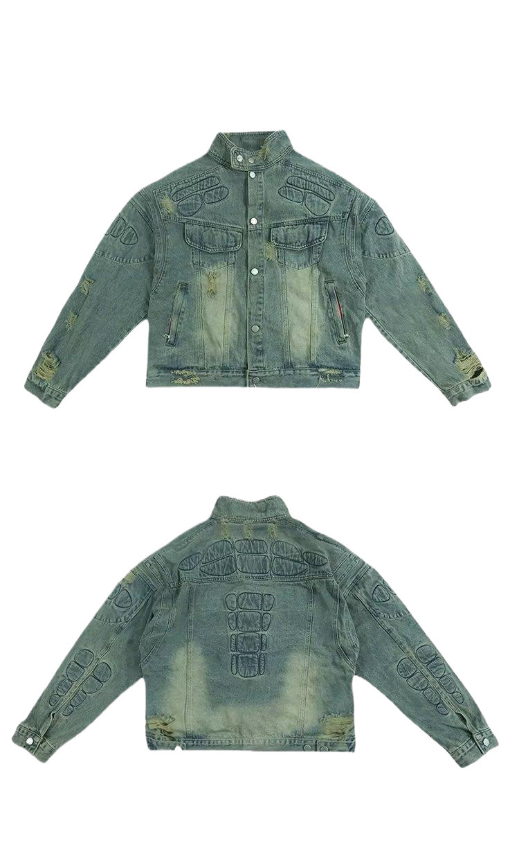 Chaqueta estilo americano con grafiti para hombre, chaqueta vaquera informal estilo Hong Kong, top de primavera y otoño NK019-P62, chaqueta con capucha de moda.