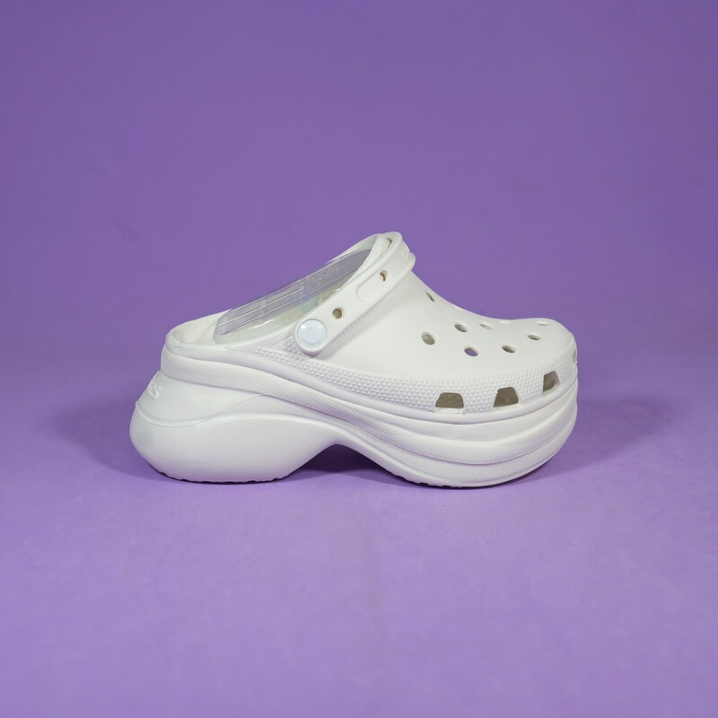 2025 new cros whale hole shoes for women, mid-heel celebrity platform height-increasing sandals, beach shoes, soft-soled closed-toe slippers