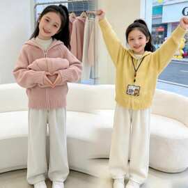 女童毛衣两件套装2026新款春秋季中大童秋装穿搭一整套洋气韩系
