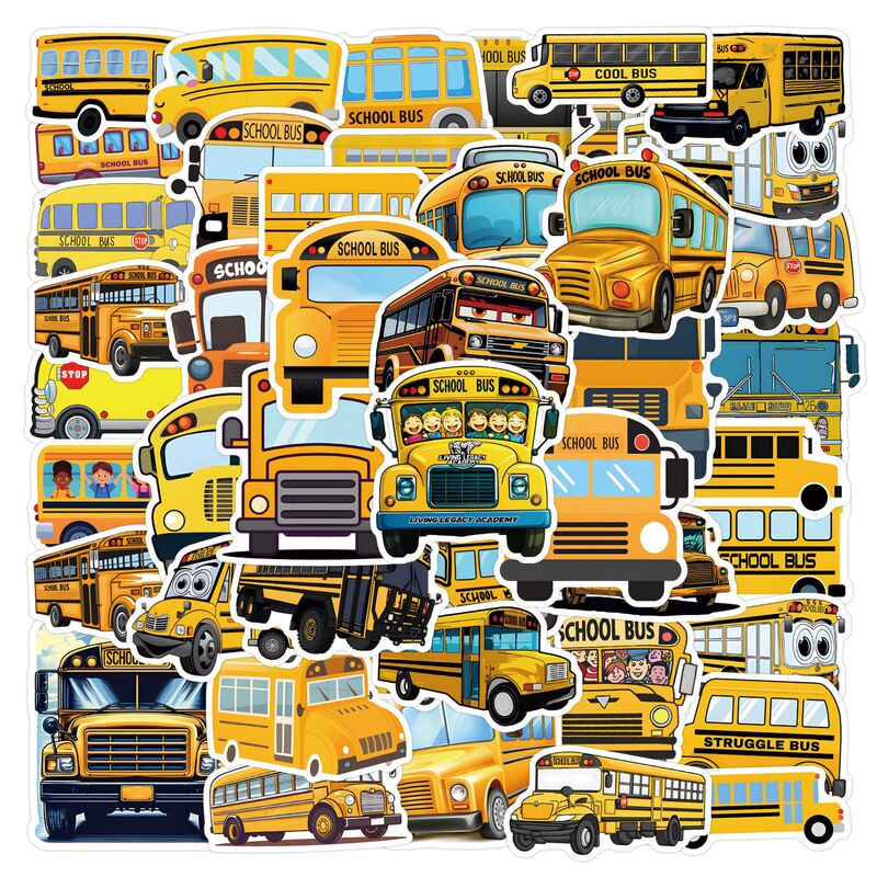 55 new School Bus cartoon school bus graffiti stickers luggage mobile phone cross-border stickers manufacturers wholesale 55 new School Bus cartoon school bus graffiti stickers luggage mobile phone cross-border stickers manufacturers wholesale