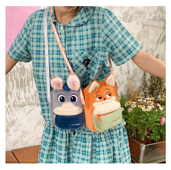 New Cross-Border Zootopia Crossbody Bag Plush Backpack Trendy Versatile Cute Outing Matching Plush Bag