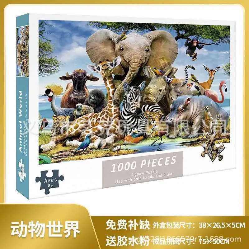 1.000 piezas de rompecabezas 1000 piezas de rompecabezas para niños versión para adultos niños y niñas de descompresión serie de curación de más de 6 años de edad 8-10 años