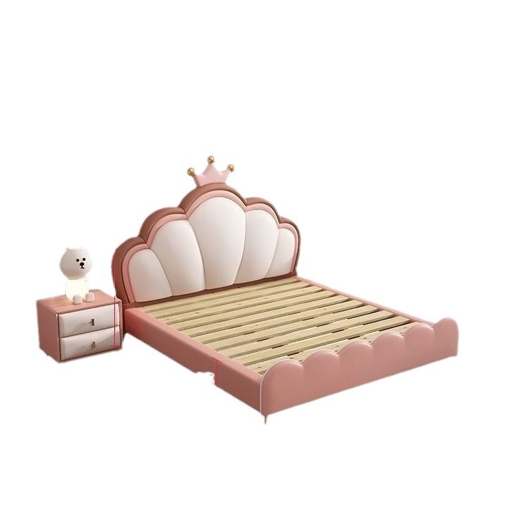 Luz de lujo en línea cama de dormitorio de niñas 1.35m 1.2m cama individual cama infantil cama princesa de niñas 1.5m para el hogar