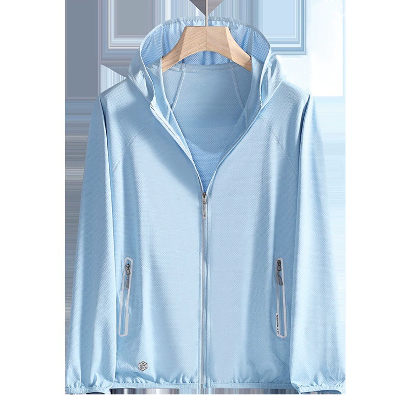 Мужская и женская Солнцезащитная одежда из ледяного шелка Модный бренд, куртка больших размеров, уличная быстросохнущая ультратонкая дышащая одежда из кожи