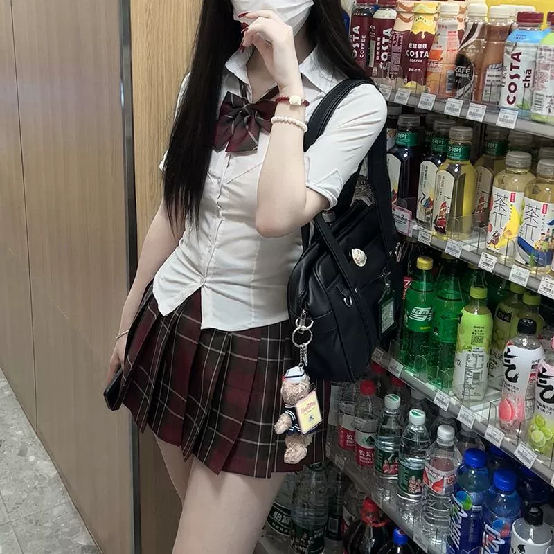 Оригинальная jk униформа летняя плиссированная юбка с тонкой талией