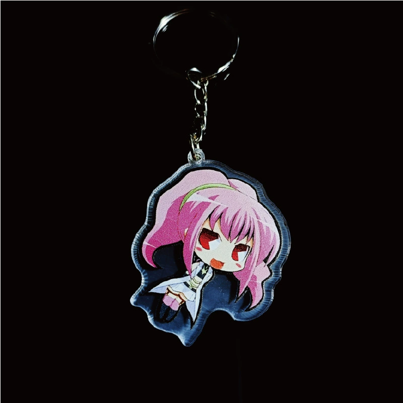 Acrylic keychain, cartoon transparent hairpins, wholesale, Birthday gift