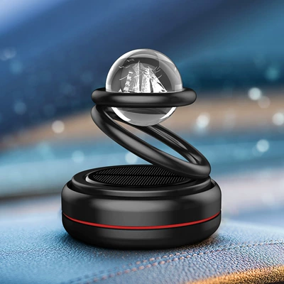 Interstellar Suspension Solar Energy Car Aromatherapy Creative Car Perfume Ornaments Car Accessories Car Perfume (Car Perfume Aromatherapy) - suspended-planet-black