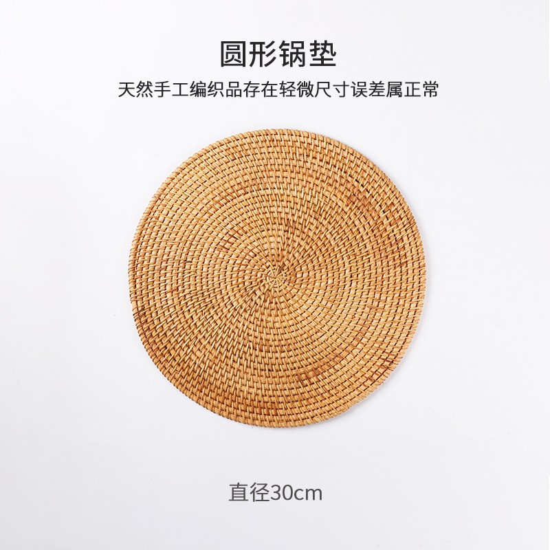 Posavasos de ratán vietnamita, teteras hechas a mano, ceremonia del té, juego de té, mantel de aislamiento térmico, mesa de comedor, plato de salud a prueba de escaldaduras, taza