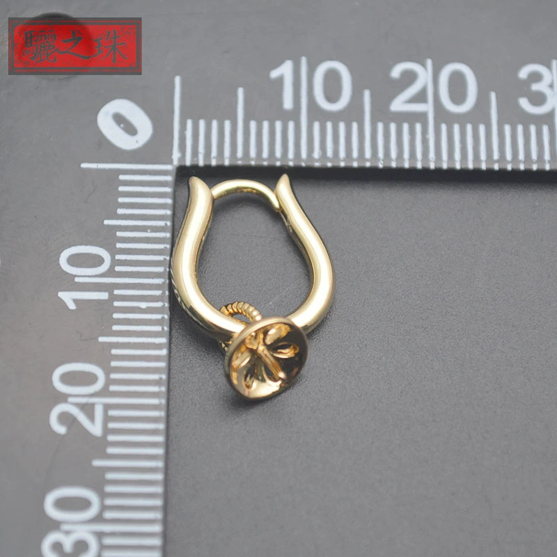 Серьги из жемчуга, медно-золотистые блестящие аксессуары, образец золота 750