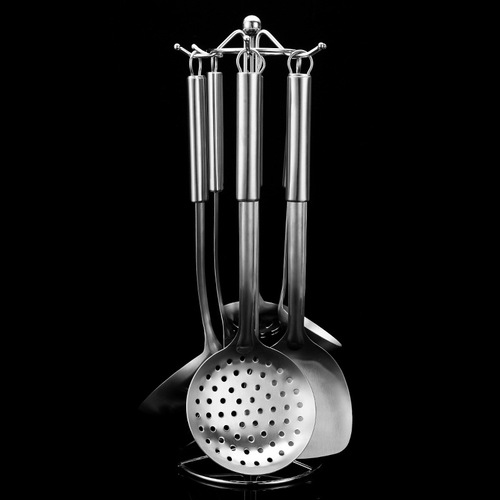 304 stainless steel kitchen tools set including spatula, ladle, soup scoop, wholesale stir-frying spatula, cooking utensils, kitchenware set