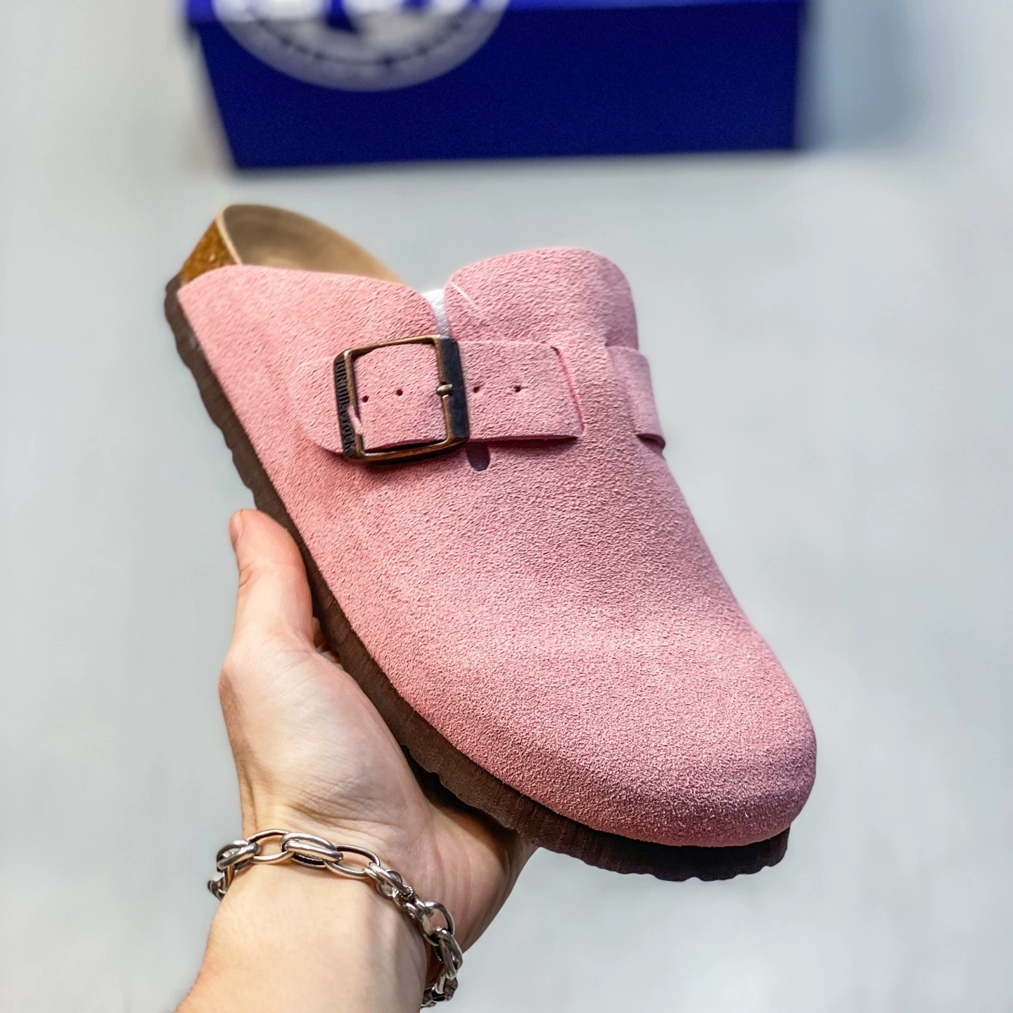 Высококачественные полуподкованные сандалии BK London серии Birkenstock для мужчин и женщин, однотонная пробковая толстая подошва нескользящая универсальная повседневная обувь