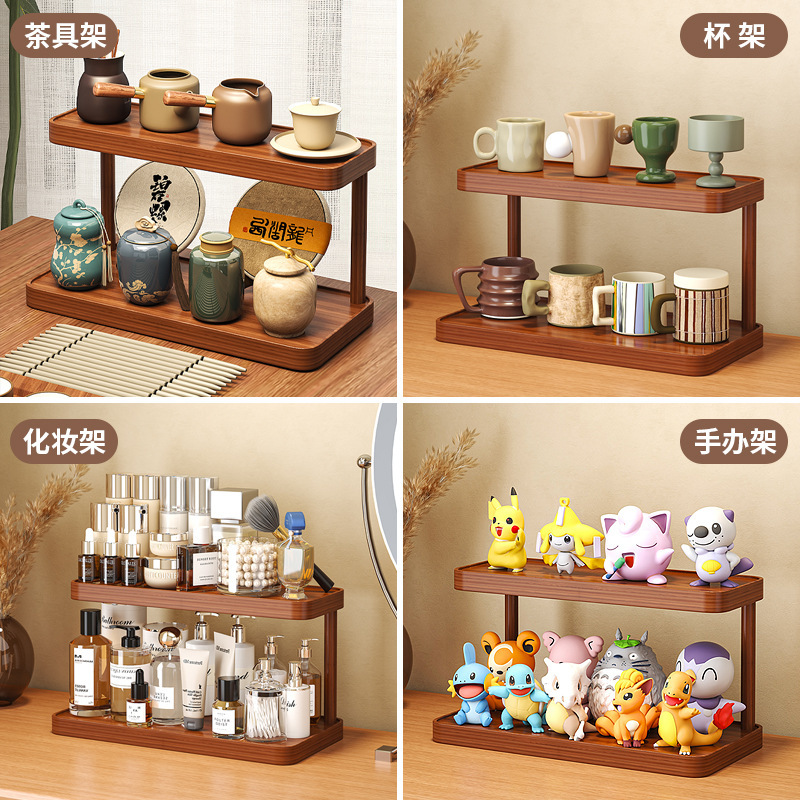 全实木杯架水杯收纳置物架桌面客厅茶杯架子马克咖啡杯多层展批发|undefined
